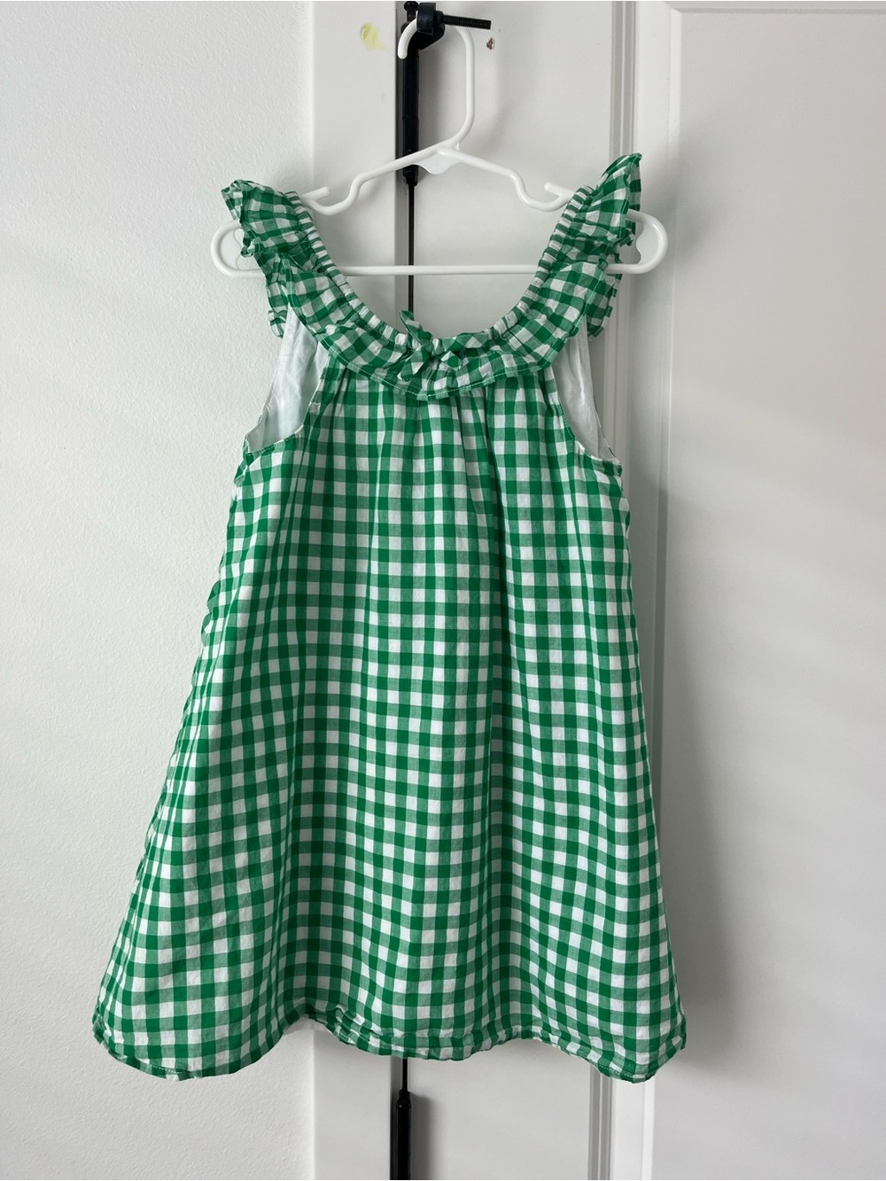 J.Crew Crewcuts Green Gingham Dress Girls 6